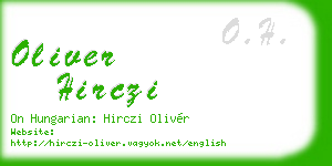 oliver hirczi business card